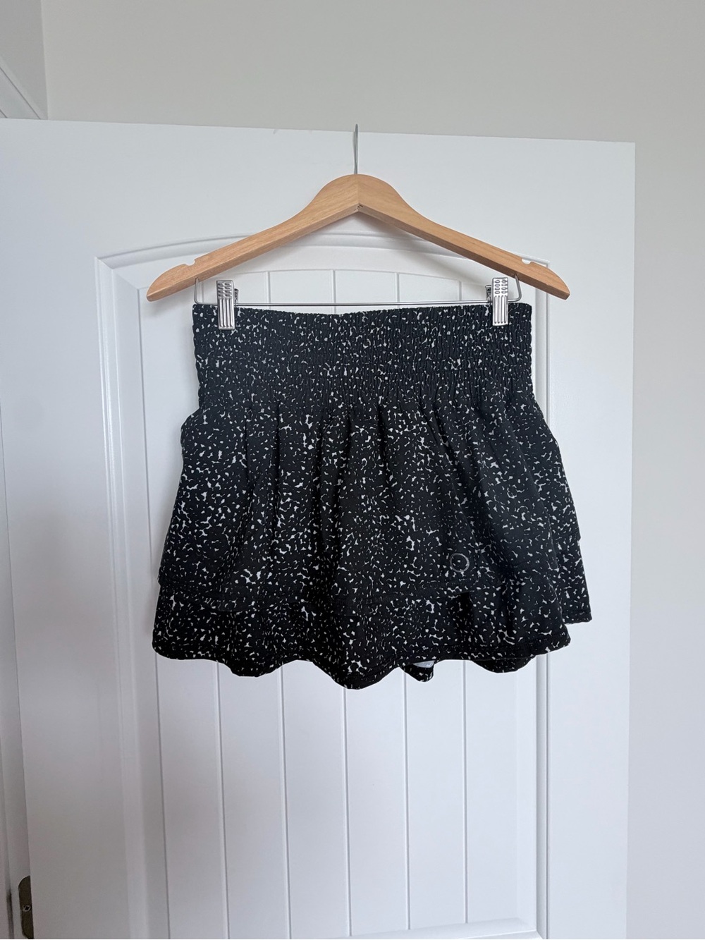 The Bubble Lawley Black White Print Tennis Golf Skort Skirt- LG